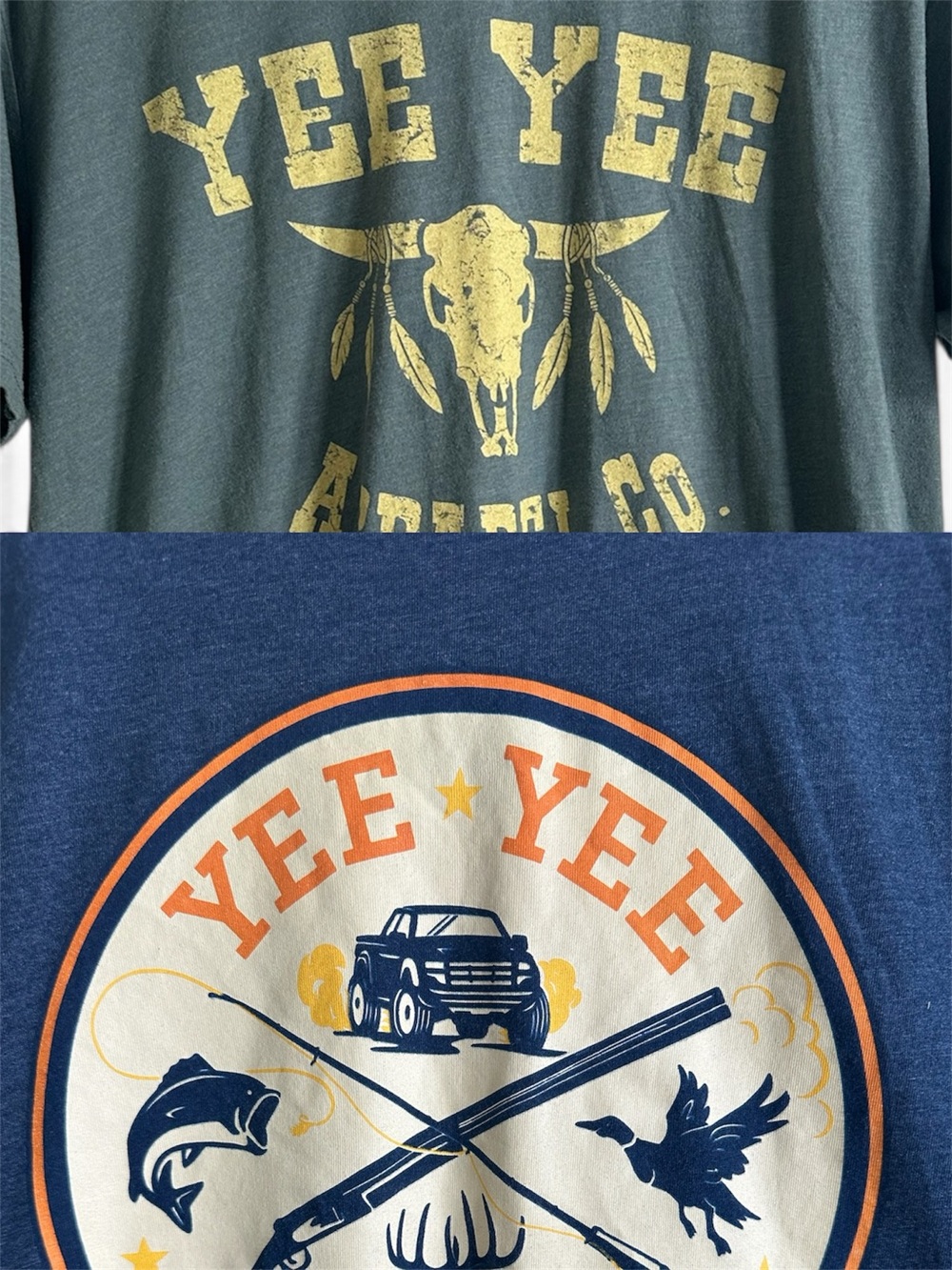 YEE YEE Apparel Rod & Gun Club Graphic T-Shirts Set of 2~ Size L
